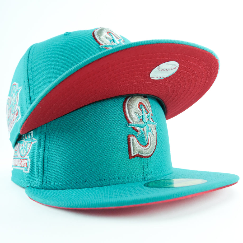 【US限定】NEW ERA 59FIFTY Seattle Mariners 20th Teal & Pink New Era Custom Exclusive 5950 Fitted Seattle Mariners Teal
