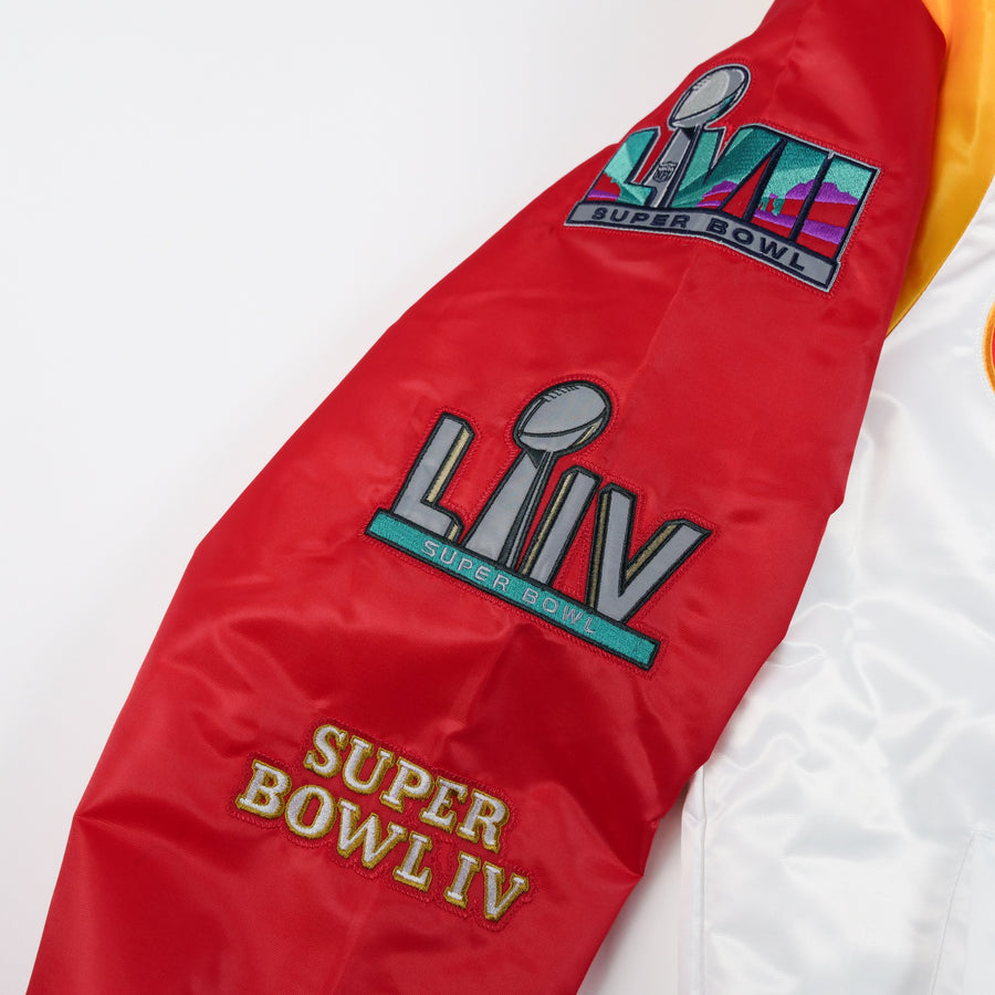 Starter Satin Custom Exclusive Jacket Kansas City Chiefs Superbowl's Starter Satin Custom Exclusive Jacket Kansas City Chiefs Superbowl's