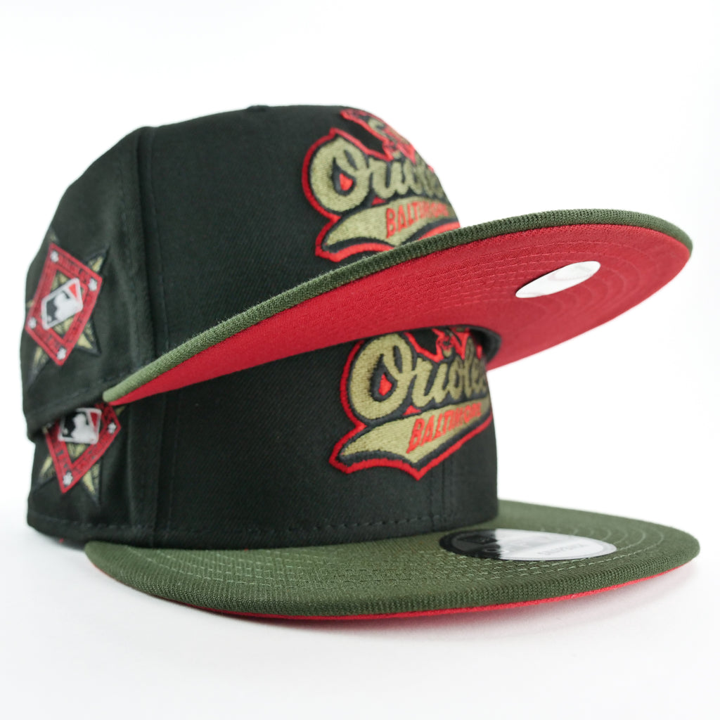 New Era Custom Exclusive 9fifty Snap Back Baltimore Orioles (Olive