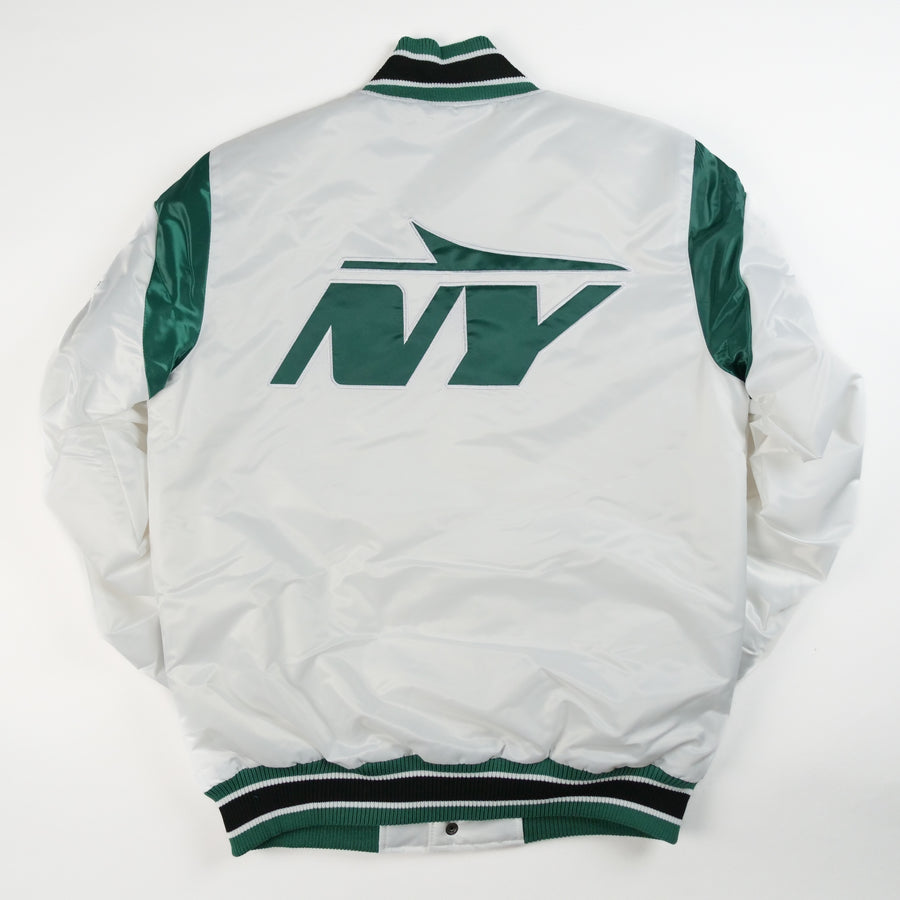 Starter NFL Satin Custom Exclusive Jacket New York Jets White (Take Flight) Starter NFL Satin Custom Exclusive Jacket New York Jets White (Take Flight)