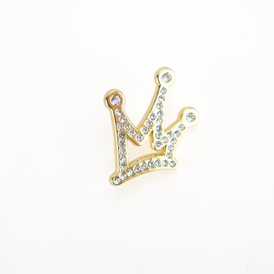 PINZ GOLD BLING HAT PIN KING CROWN PINZ GOLD BLING HAT PIN KING CROWN