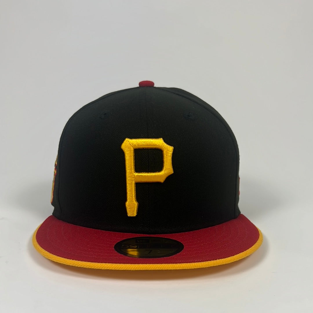 New Era Black Yellow Grey Bottom Pittsburgh Pirates 1959 All Star Game Fitted Hat 7 1/8