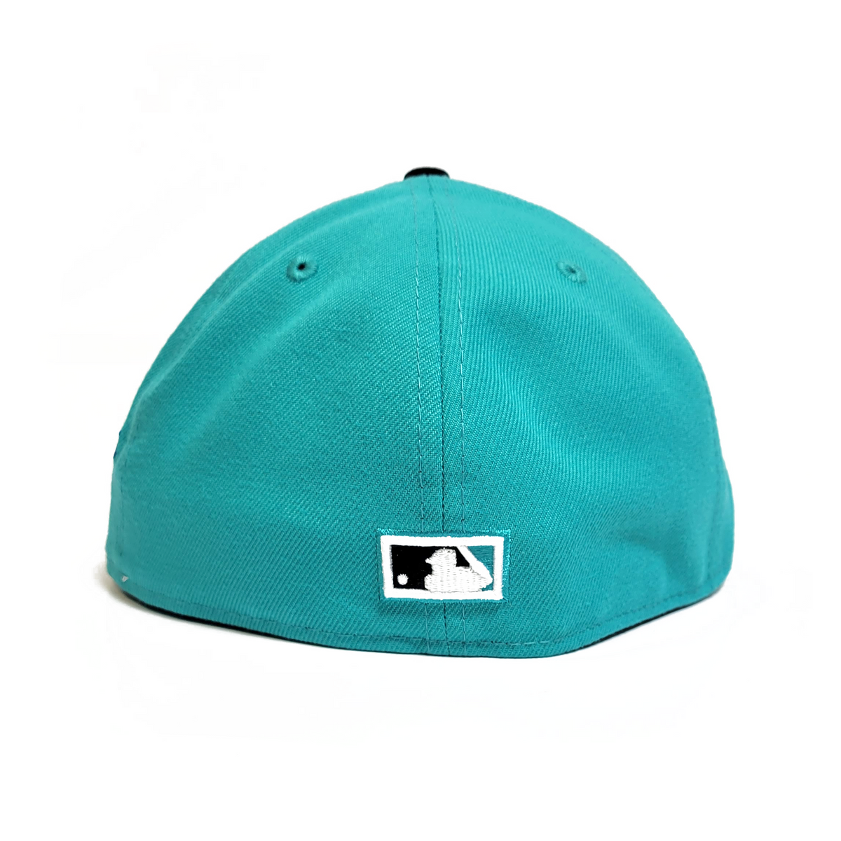 New Era 59FIFTY Miami Marlins 10th Anniversary Patch Jersey Hat- Teal, Black Teal/Black / 7 3/8