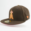 New Era Custom Exclusive Fitted Gold Metallic Anaheim Angels WS Champions 20th Anniversary Patch