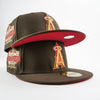 New Era Custom Exclusive Fitted Gold Metallic Anaheim Angels WS Champions 20th Anniversary Patch