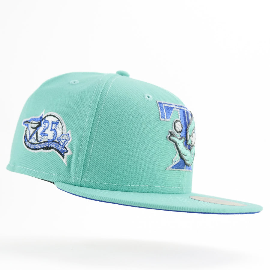 New Era Custom Exclusive Fitted Toronto Blue Jays 25th Anniversary (Seafoam Blue Metallic Artic Chill)