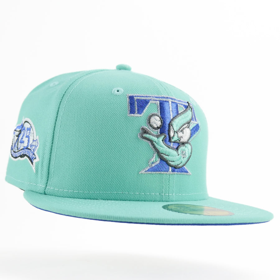 New Era Custom Exclusive Fitted Toronto Blue Jays 25th Anniversary (Seafoam Blue Metallic Artic Chill)