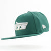 New Era Custom Exclusive Fitted New York Jets Green Metallic Silver Thread 50th Anniversary Patch