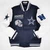 PRO STANDARD NFL DALLAS COWBOYS TURN IT UP MEN'S RIB WOOL VARSITY JACKET