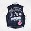 PRO STANDARD MLB NEW YORK YANKEES TURN IT UP MEN'S RIB WOOL VARSITY JACKET