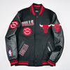 PRO STANDARD NBA CHICAGO BULLS TURN IT UP MEN'S RIB WOOL VARSITY JACKET