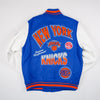 PRO STANDARD NBA NEW YORK KNICKS TURN IT UP MEN'S RIB WOOL VARSITY JACKET