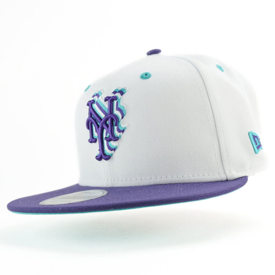 New Era Custom Exclusive 950 Snap Back New York Mets 2000 Subway Series (Grape to match Jordan Retro 5)