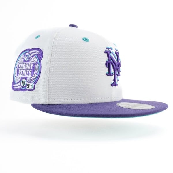 New Era Custom Exclusive 950 Snap Back New York Mets 2000 Subway Series (Grape to match Jordan Retro 5)