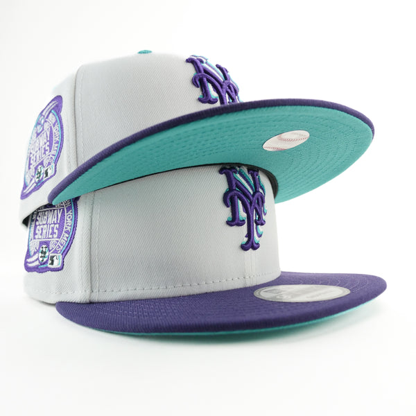 New Era Custom Exclusive 950 Snap Back New York Mets 2000 Subway Series (Grape to match Jordan Retro 5)
