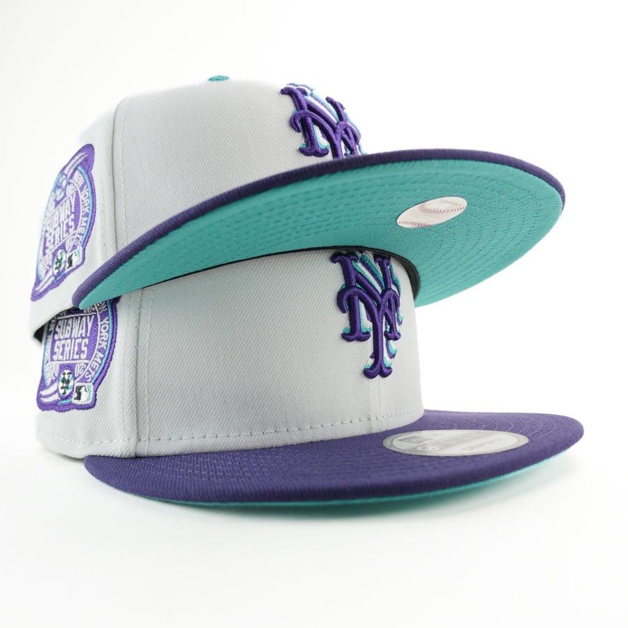 New Era Custom Exclusive 950 Snap Back New York Mets 2000 Subway Series (Grape to match Jordan Retro 5)