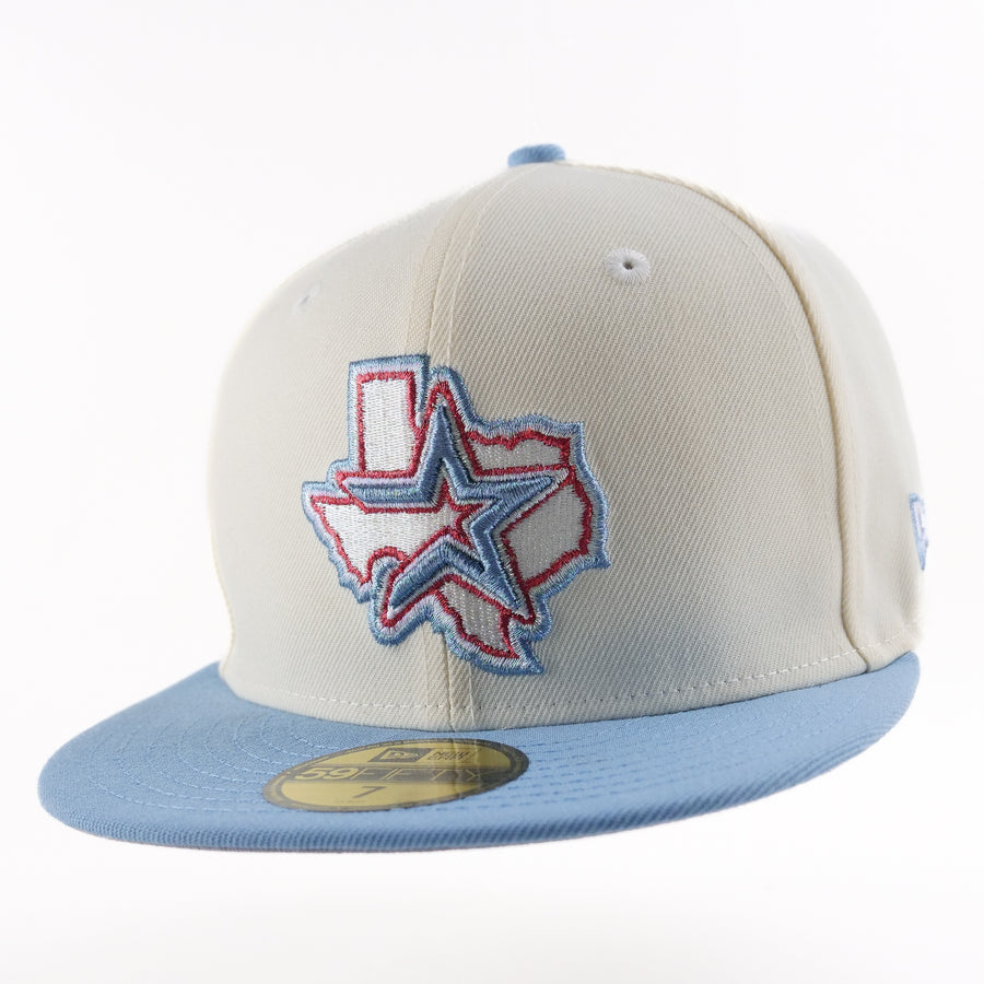 New Era Custom Exclusive Fitted Houston Astros (Metallic Iris University Blue Chrome)