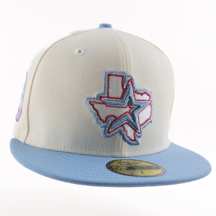 New Era Custom Exclusive Fitted Houston Astros (Metallic Iris University Blue Chrome)