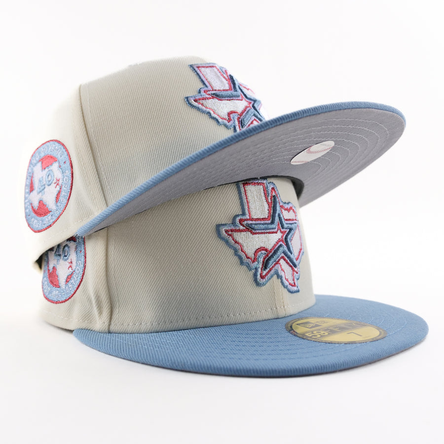 New Era Custom Exclusive Fitted Houston Astros (Metallic Iris University Blue Chrome)