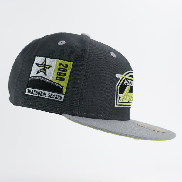 New Era Custom Exclusive Houston Astros 2000 Inaugural Season Storm Grey Volt