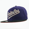 New Era Custom Exclusive Fitted Grape Baltimore Orioles 50th Anniversary Patch