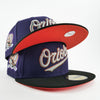 New Era Custom Exclusive Fitted Grape Baltimore Orioles 50th Anniversary Patch