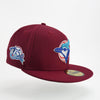 New Era Custom Exclusive Fitted Toronto Blue Jays Merlot 25th Anniversary Patch