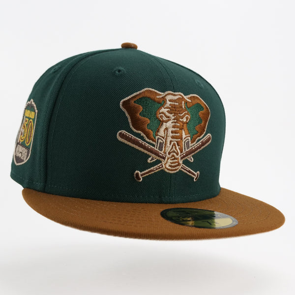 New Era Custom Excusive Fitted Oakland Athletics 50th Anniversary Patch ( Beef & Broccoli)