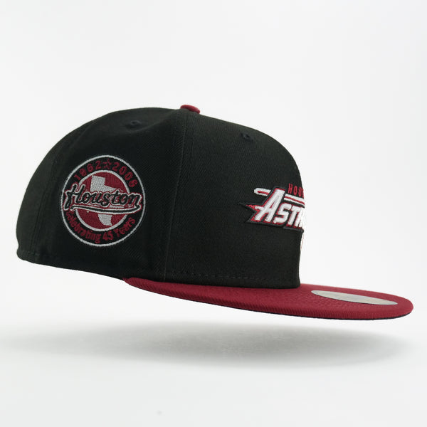 New Era Custom Exclusive Fitted Houston Astros Black Brick Red 45TH Anniversary Patch