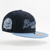 New Era Custom Exclusive Fitted Atlanta Braves 40th Anniversary Patch (Navy University Blue