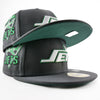 New Era Custom Exclusive Fitted New York Jets Stealth Grey Metallic Green