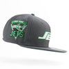 New Era Custom Exclusive Fitted New York Jets Stealth Grey Metallic Green