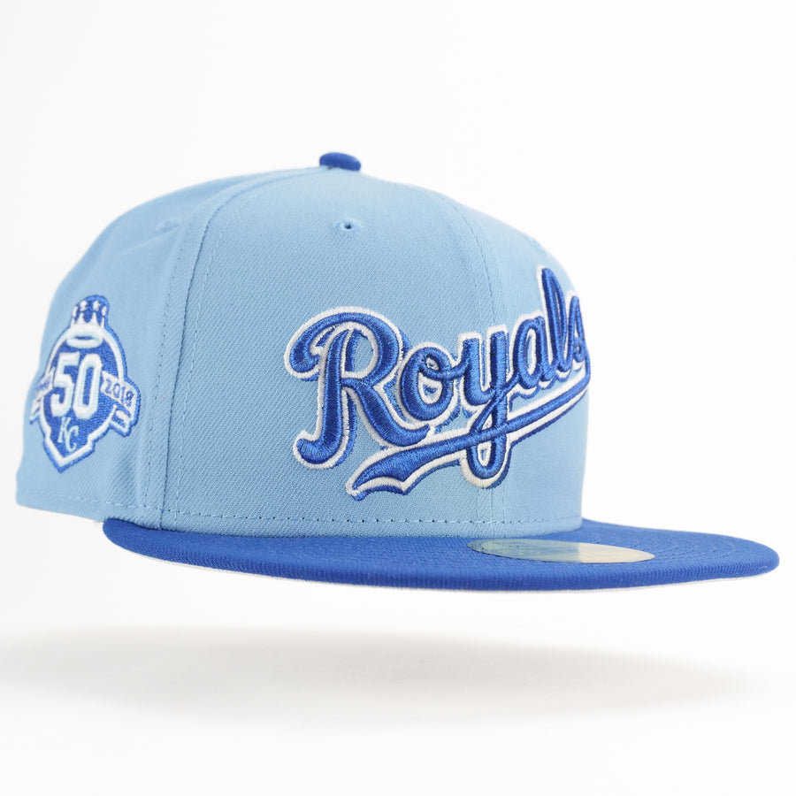 New Era Custom Exclusive Fitted 5950 Kansas City Royals Metallic Sky Alternate