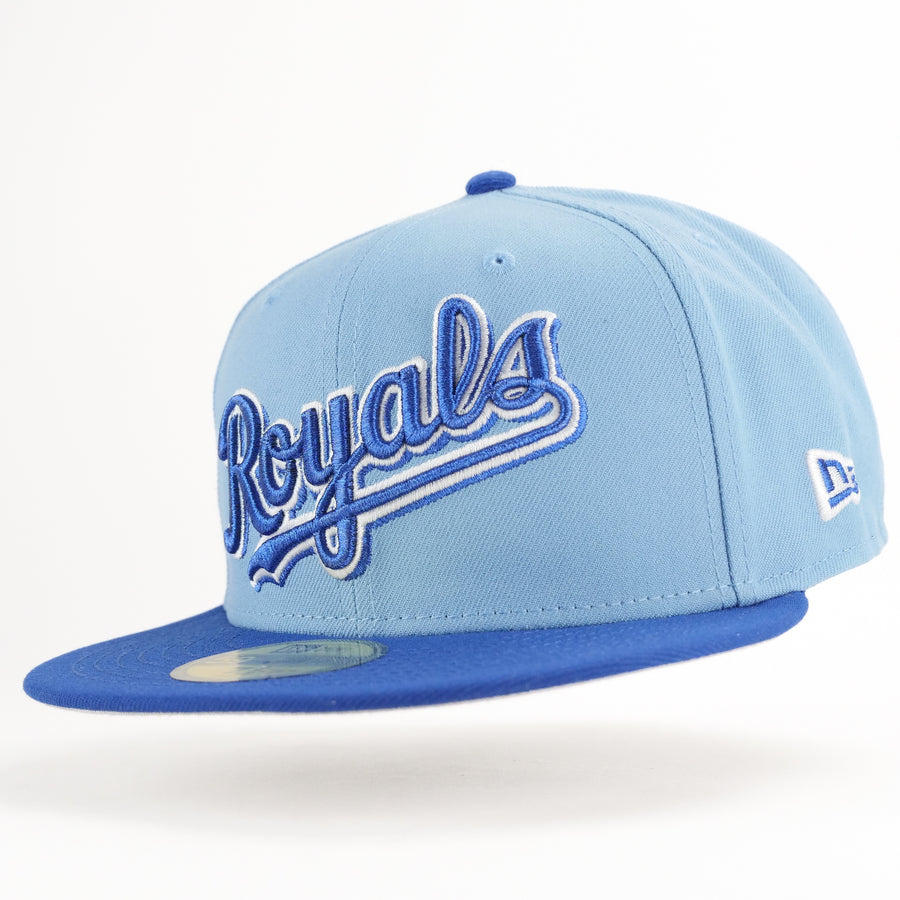New Era Custom Exclusive Fitted 5950 Kansas City Royals Metallic Sky Alternate