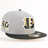 New Era Custom Exclusive Fitted NFL Cincinnati Bengals 50th Anniversary Patch (Jordan Retro 4 Platinum Gold Match )