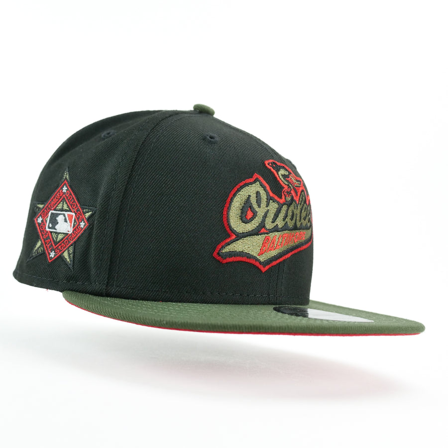 New Era Custom Exclusive 9fifty Snap Back Baltimore Orioles (Olive)