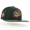 New Era Custom Exclusive 9fifty Snap Back Baltimore Orioles (Olive)