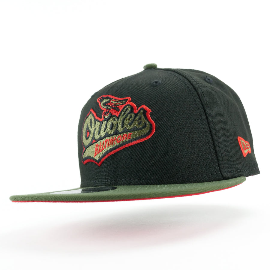 New Era Custom Exclusive 9fifty Snap Back Baltimore Orioles (Olive)