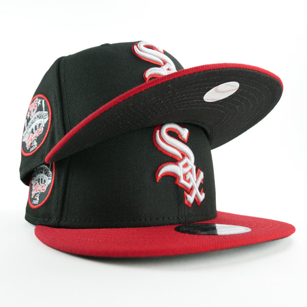 New Era Custom Exclusive Snap Back 9fifty Chicago White Sox 75 Years Anniversary Patch (Breds Colorway)
