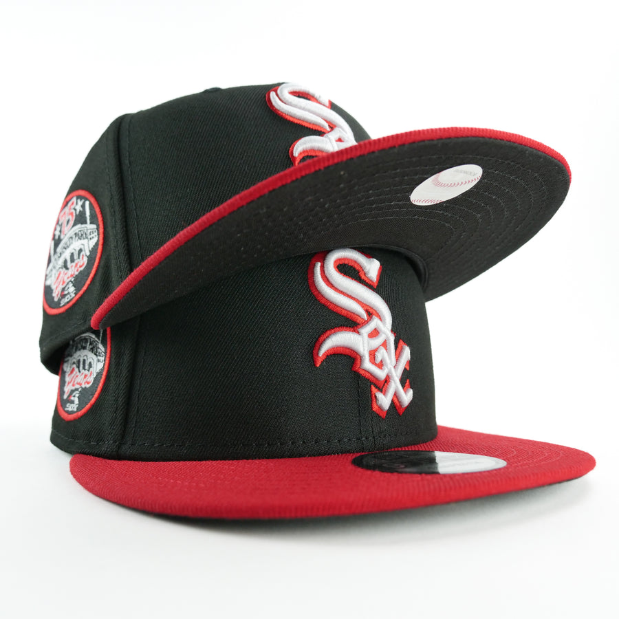 New Era Custom Exclusive Snap Back 9fifty Chicago White Sox 75 Years Anniversary Patch (Breds Colorway)