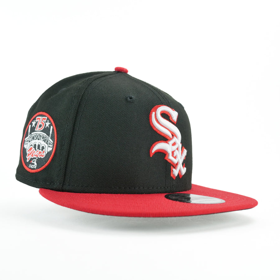 New Era Custom Exclusive Snap Back 9fifty Chicago White Sox 75 Years Anniversary Patch (Breds Colorway)