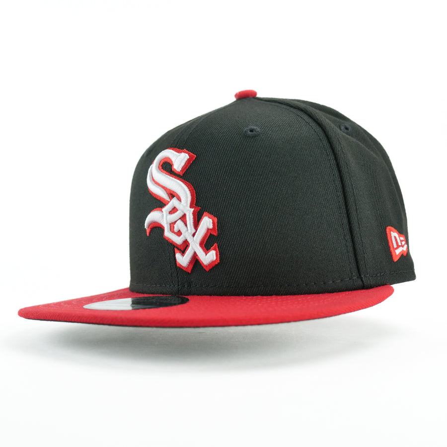 New Era Custom Exclusive Snap Back 9fifty Chicago White Sox 75 Years Anniversary Patch (Breds Colorway)
