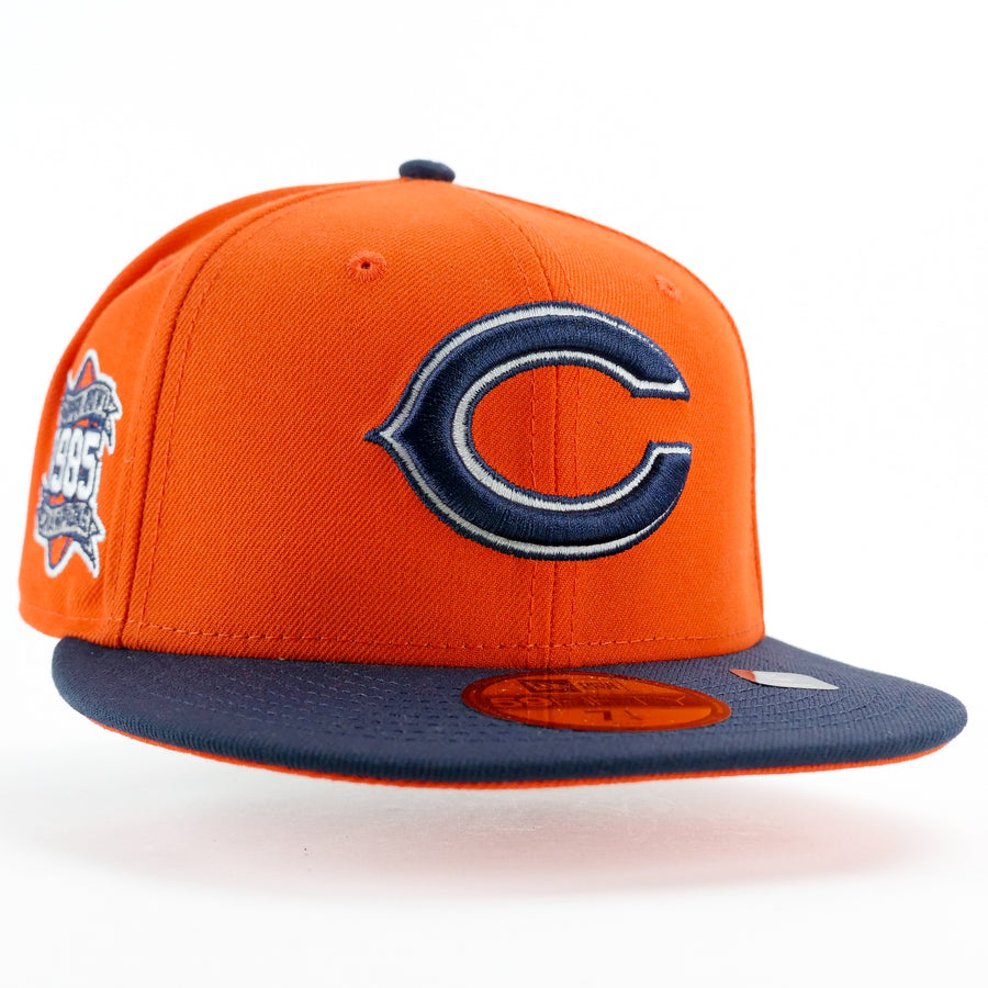 Custom NFL Fitted Chicago Bears Orange Alternate (1985 Super Bowl Champions Patch)