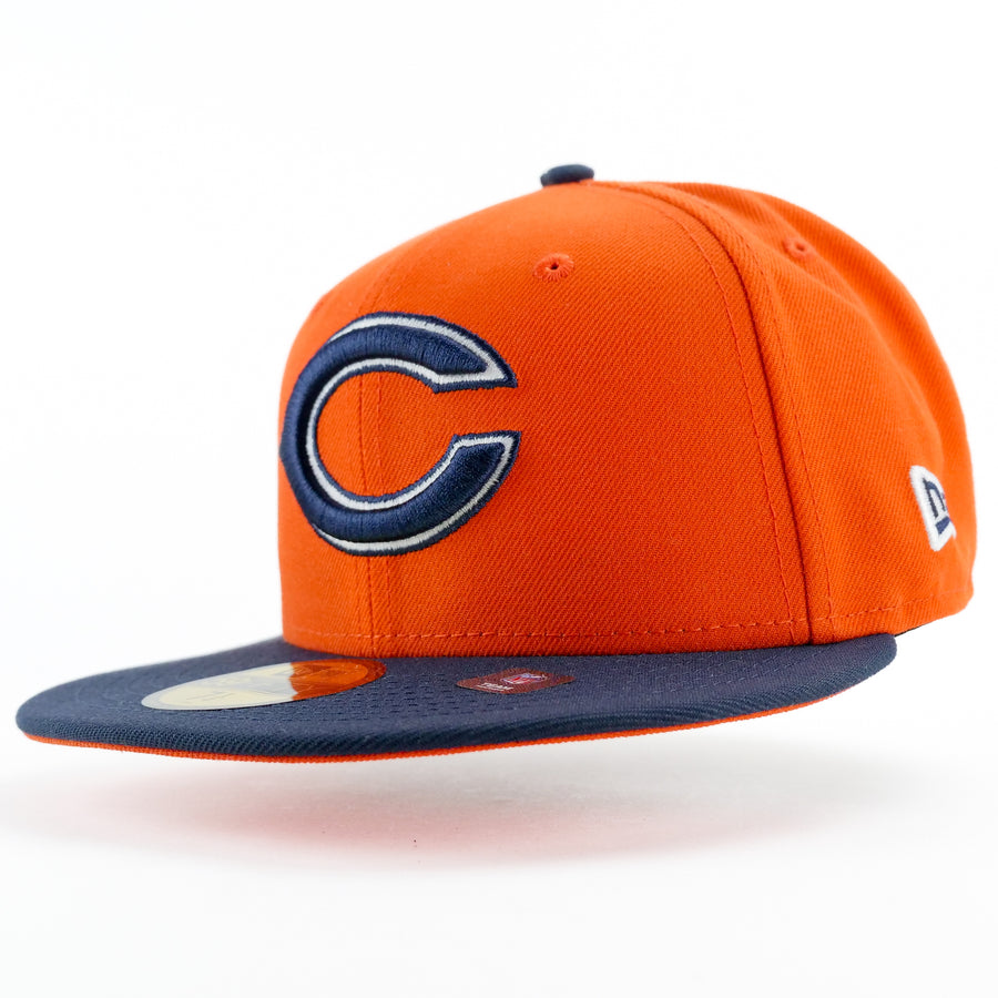 Custom NFL Fitted Chicago Bears Orange Alternate (1985 Super Bowl Champions Patch)
