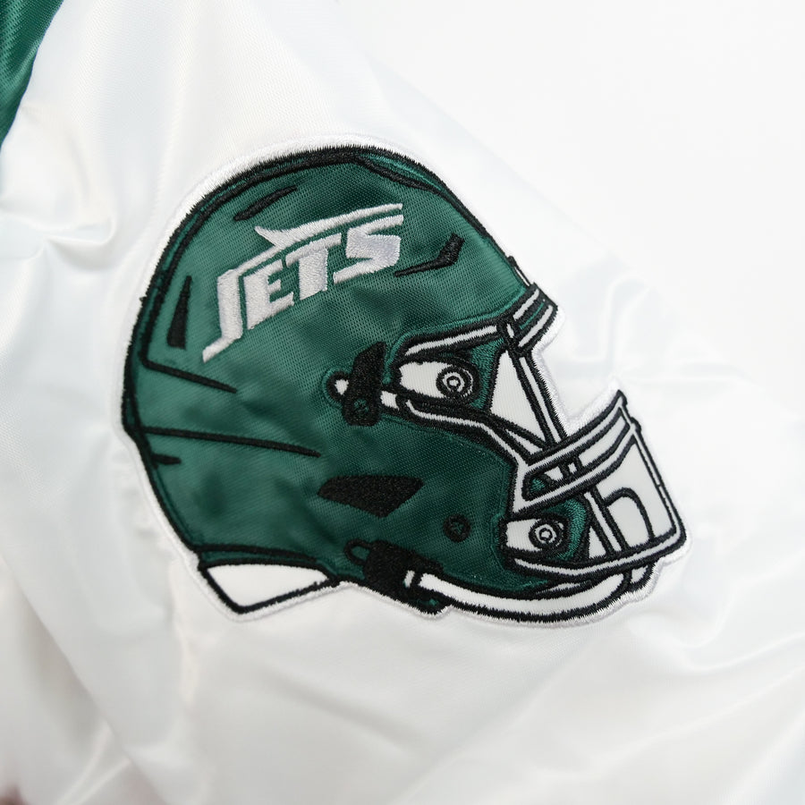 Starter NFL Satin Custom Exclusive Jacket New York Jets White (Take Flight)