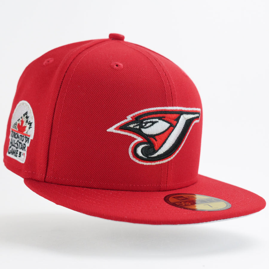New Era Fitted 5950 Custom Exclusive Red Toronto Blue Jays 1991 All Star Game Patch