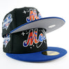 New Era Fitted Custom Exclusive New York Mets Black Alternate Galaxy 2000 World Series Patch