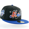 New Era Fitted Custom Exclusive New York Mets Black Alternate Galaxy 2000 World Series Patch