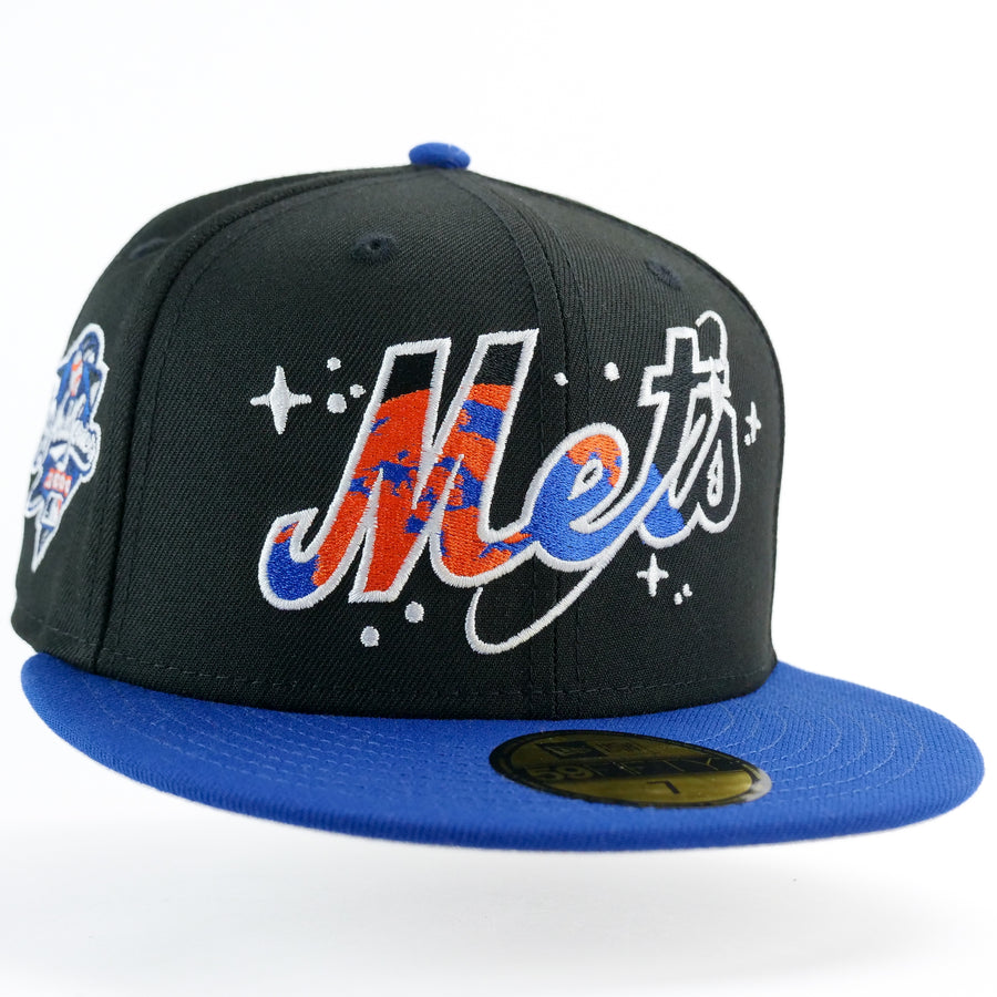 New Era Fitted Custom Exclusive New York Mets Black Alternate Galaxy 2000 World Series Patch