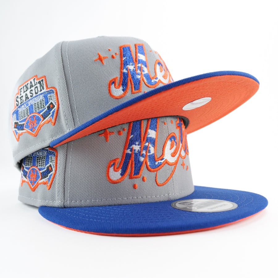 New Era Custom Exclusive Snapback New York Mets Blue Metallic Galaxy (Final Season Shea Stadium Patch)